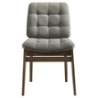 Pemberly Row 5-Piece Wood and Velvet Dining Set in Gray/Walnut