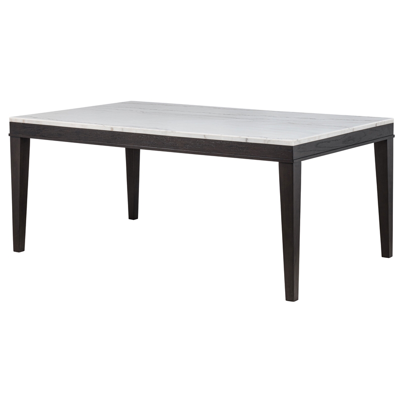 Pemberly Row 72-Inch Rectangular Wood Dining Table in Coffee Bean/White
