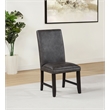 Pemberly Row 19'' Faux Leather Upholstered Dining Side Chair in Dark Gray