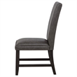 Pemberly Row 19'' Faux Leather Upholstered Dining Side Chair in Dark Gray