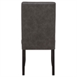 Pemberly Row 19'' Faux Leather Upholstered Dining Side Chair in Dark Gray