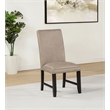 Pemberly Row 19'' Faux Leather Upholstered Dining Side Chair in Tan