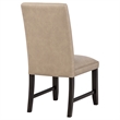 Pemberly Row 19'' Faux Leather Upholstered Dining Side Chair in Tan