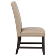Pemberly Row 19'' Faux Leather Upholstered Dining Side Chair in Tan