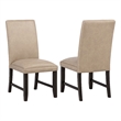 Pemberly Row 19'' Faux Leather Upholstered Dining Side Chair in Tan