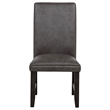 Pemberly Row 7-Piece Wood and Faux Leather Dining Set in Gray/Coffee Bean