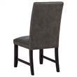 Pemberly Row 7-Piece Wood and Faux Leather Dining Set in Gray/Coffee Bean