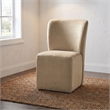 Pemberly Row 19.75'' Fabric Upholstered Dining Side Chair in Tan
