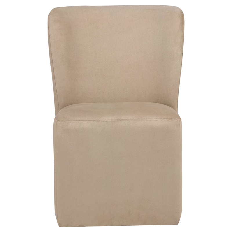 Pemberly Row 19.75'' Fabric Upholstered Dining Side Chair in Tan