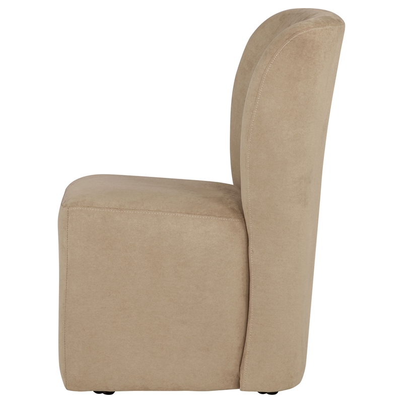 Pemberly Row 19.75'' Fabric Upholstered Dining Side Chair in Tan