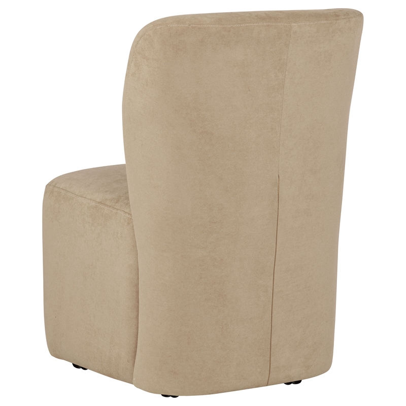 Pemberly Row 19.75'' Fabric Upholstered Dining Side Chair in Tan