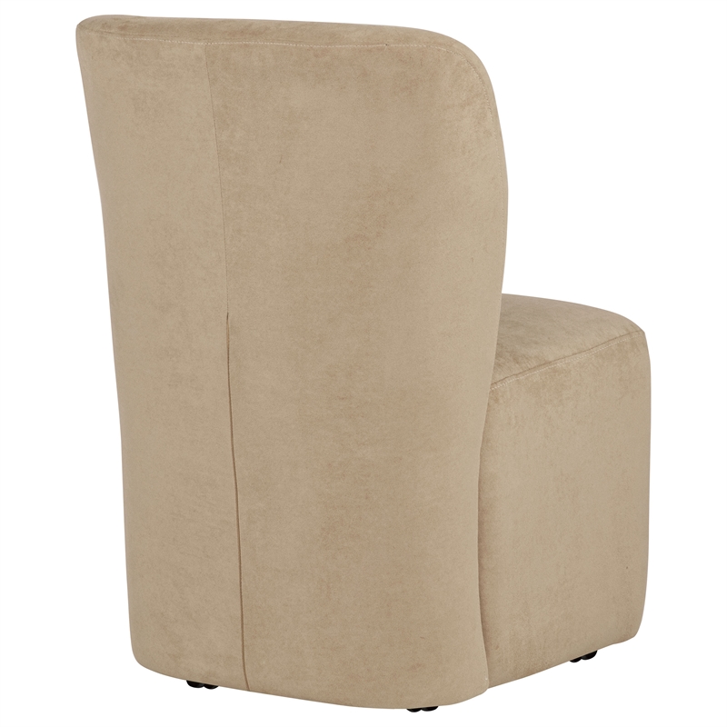 Pemberly Row 19.75'' Fabric Upholstered Dining Side Chair in Tan