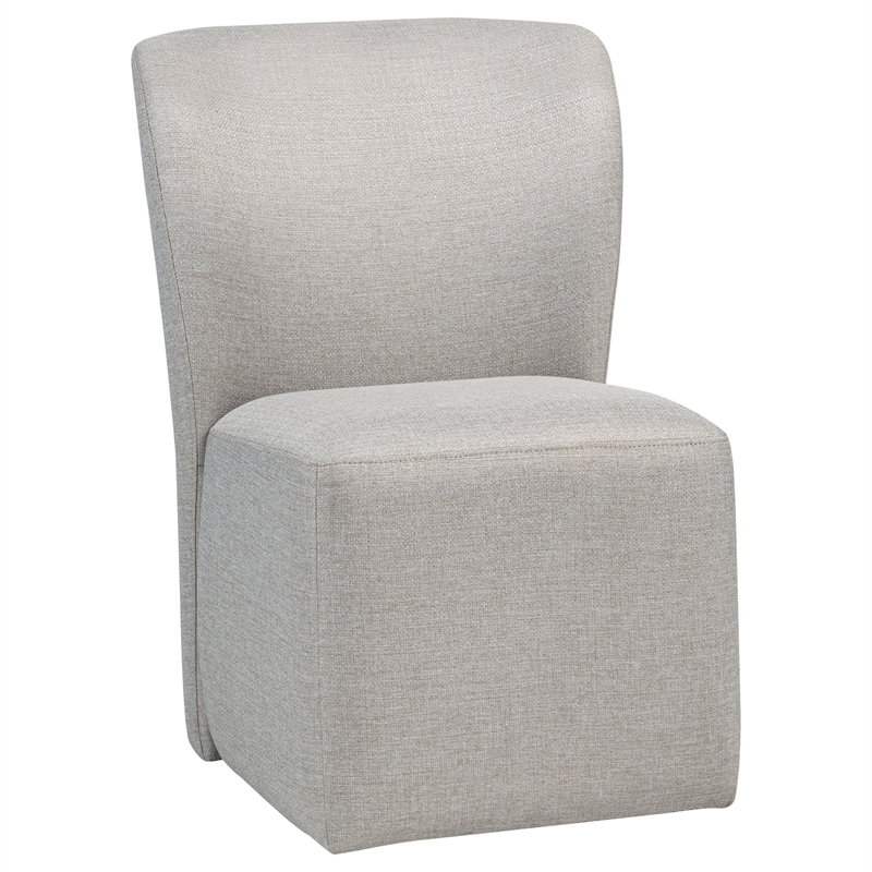 Pemberly Row 19.75'' Fabric Upholstered Dining Side Chair in Beige