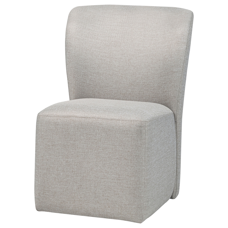 Pemberly Row 19.75'' Fabric Upholstered Dining Side Chair in Beige