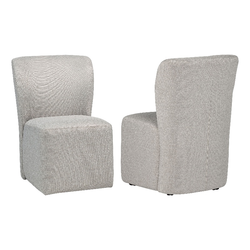 Pemberly Row 19.75'' Fabric Upholstered Dining Side Chair in Beige