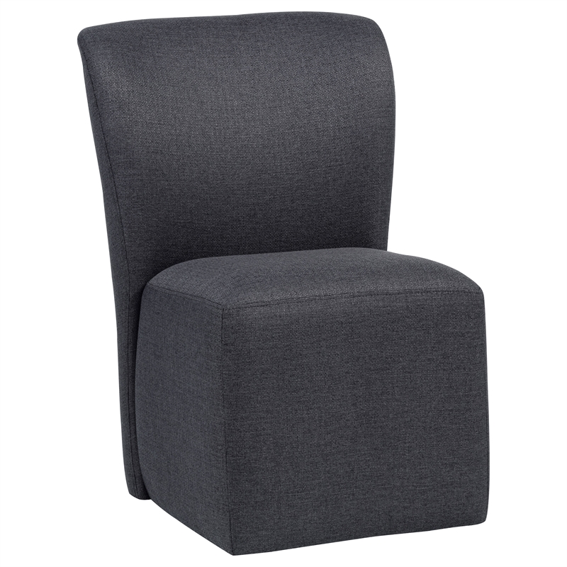 Pemberly Row 19.75'' Fabric Upholstered Dining Side Chair in Charcoal