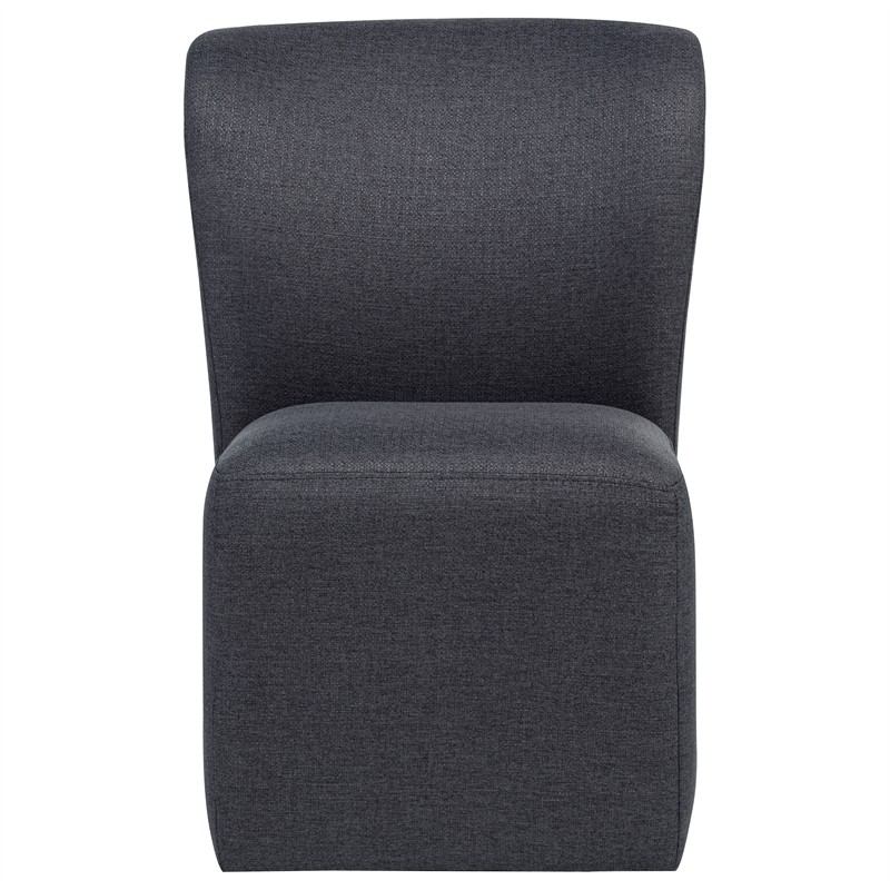 Pemberly Row 19.75'' Fabric Upholstered Dining Side Chair in Charcoal
