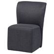 Pemberly Row 19.75'' Fabric Upholstered Dining Side Chair in Charcoal