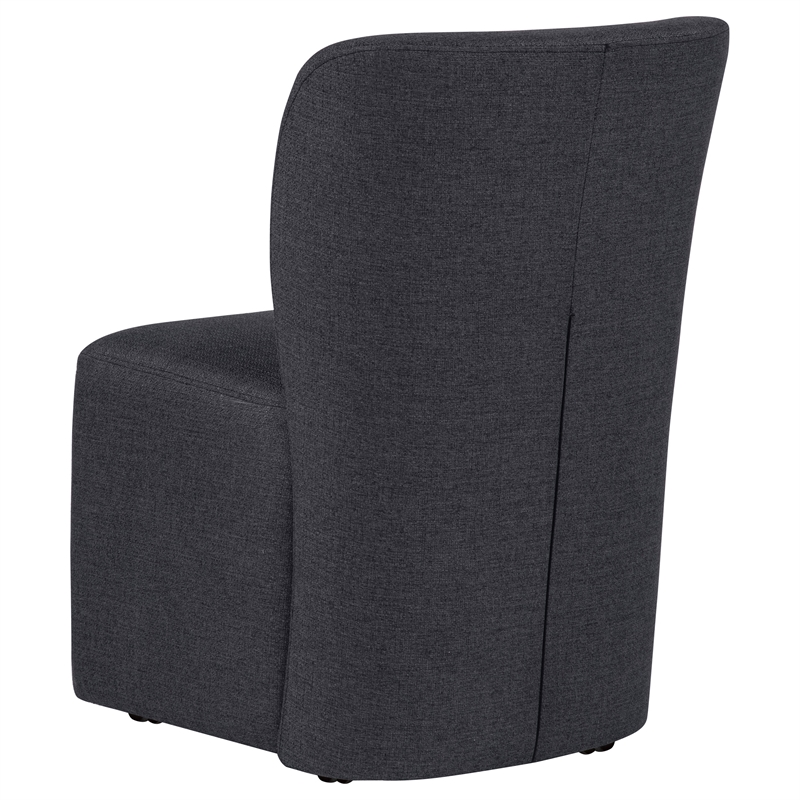 Pemberly Row 19.75'' Fabric Upholstered Dining Side Chair in Charcoal