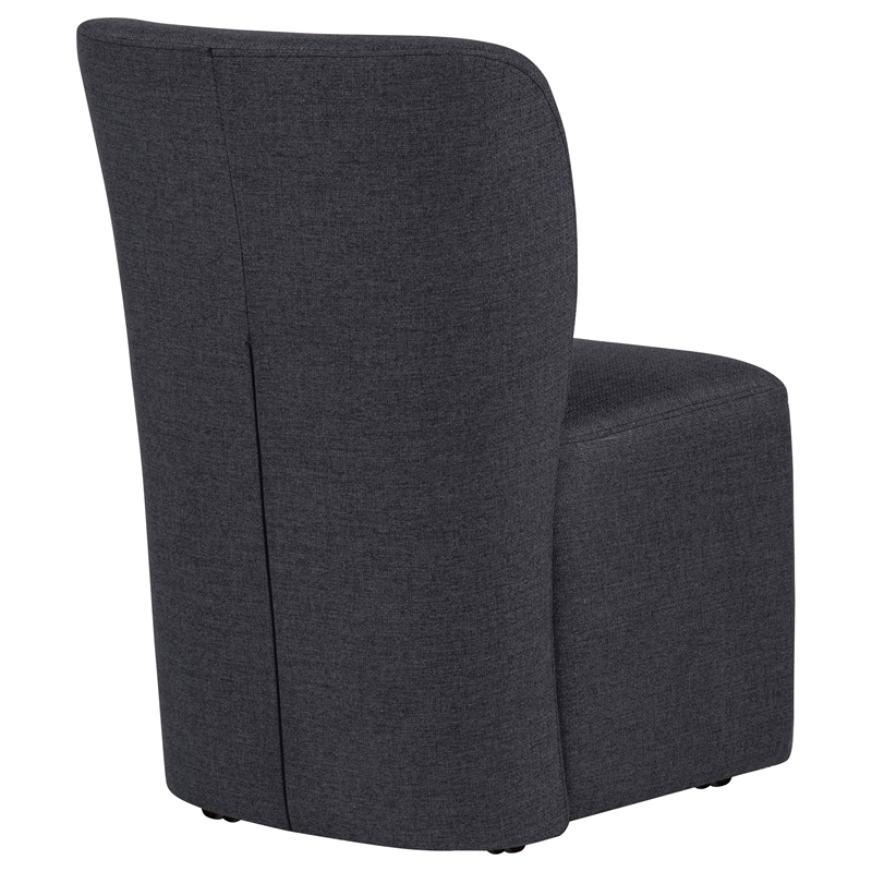 Pemberly Row 19.75'' Fabric Upholstered Dining Side Chair in Charcoal