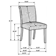 Pemberly Row 20.25'' Fabric Upholstered Dining Side Chair in Black