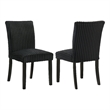 Pemberly Row 20.25'' Fabric Upholstered Dining Side Chair in Black