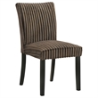 Pemberly Row 20.25'' Fabric Upholstered Dining Side Chair in Chocolate