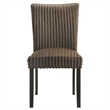 Pemberly Row 20.25'' Fabric Upholstered Dining Side Chair in Chocolate