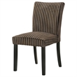 Pemberly Row 20.25'' Fabric Upholstered Dining Side Chair in Chocolate
