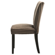 Pemberly Row 20.25'' Fabric Upholstered Dining Side Chair in Chocolate