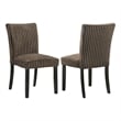 Pemberly Row 20.25'' Fabric Upholstered Dining Side Chair in Chocolate