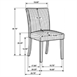 Pemberly Row 20.25'' Fabric Upholstered Dining Side Chair in Cream