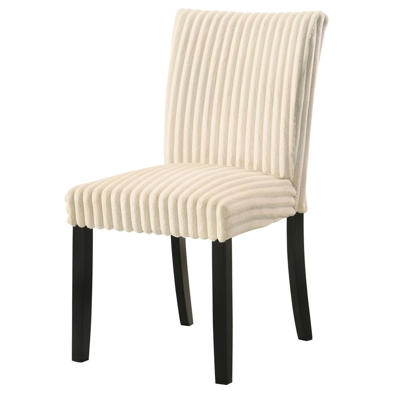 Pemberly Row 20.25'' Fabric Upholstered Dining Side Chair in Cream