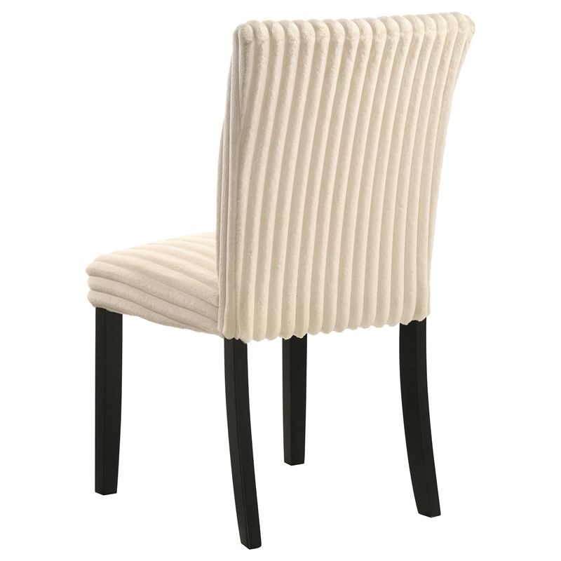 Pemberly Row 20.25'' Fabric Upholstered Dining Side Chair in Cream
