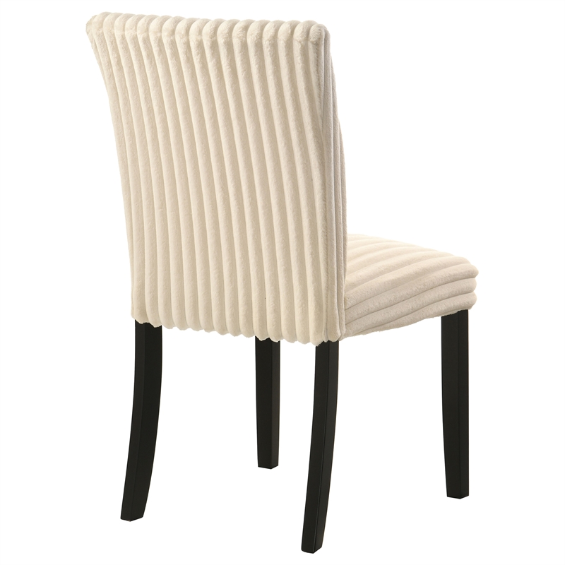 Pemberly Row 20.25'' Fabric Upholstered Dining Side Chair in Cream