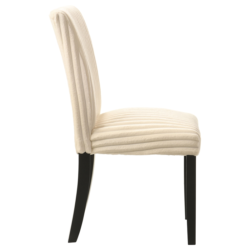 Pemberly Row 20.25'' Fabric Upholstered Dining Side Chair in Cream