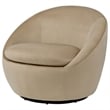 Pemberly Row Contemporary Velvet Upholstered Swivel Accent Chair in Camel