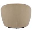 Pemberly Row Contemporary Velvet Upholstered Swivel Accent Chair in Camel