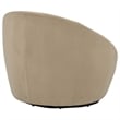 Pemberly Row Contemporary Velvet Upholstered Swivel Accent Chair in Camel