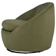Pemberly Row Contemporary Velvet Upholstered Swivel Accent Chair in Olive