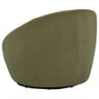 Pemberly Row Contemporary Velvet Upholstered Swivel Accent Chair in Olive