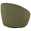 Pemberly Row Contemporary Velvet Upholstered Swivel Accent Chair in Olive