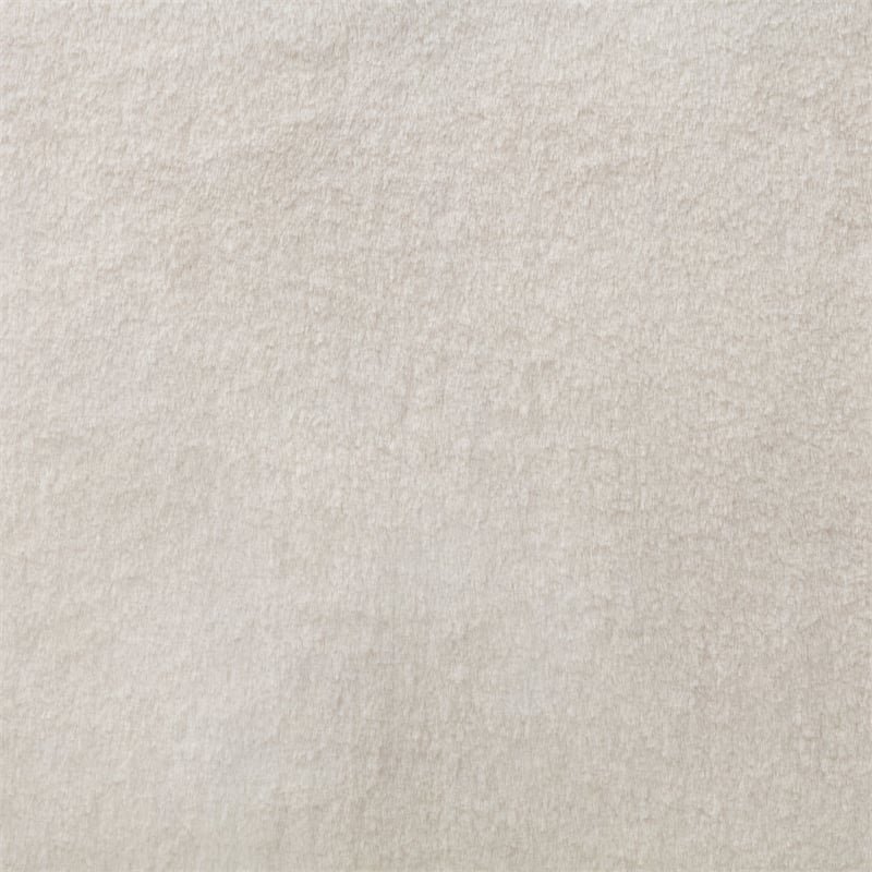 Pemberly Row Faux Fur Fabric Wingback Lounge Accent Chair in Ivory