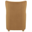 Pemberly Row Velvet Wingback Lounge Accent Chair in Cognac Brown
