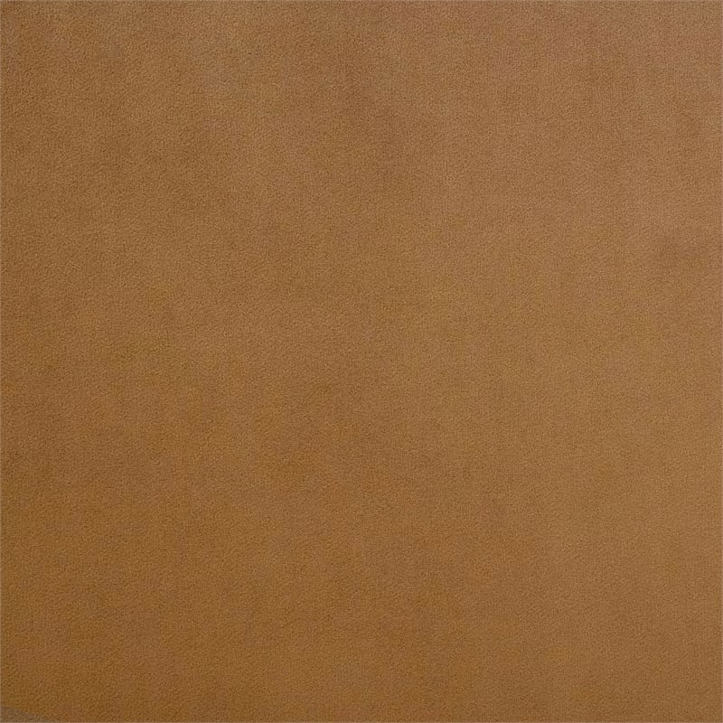 Pemberly Row Velvet Wingback Lounge Accent Chair in Cognac Brown
