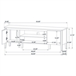 Pemberly Row 2-Door TV Stand Media Console for TVs up to 68