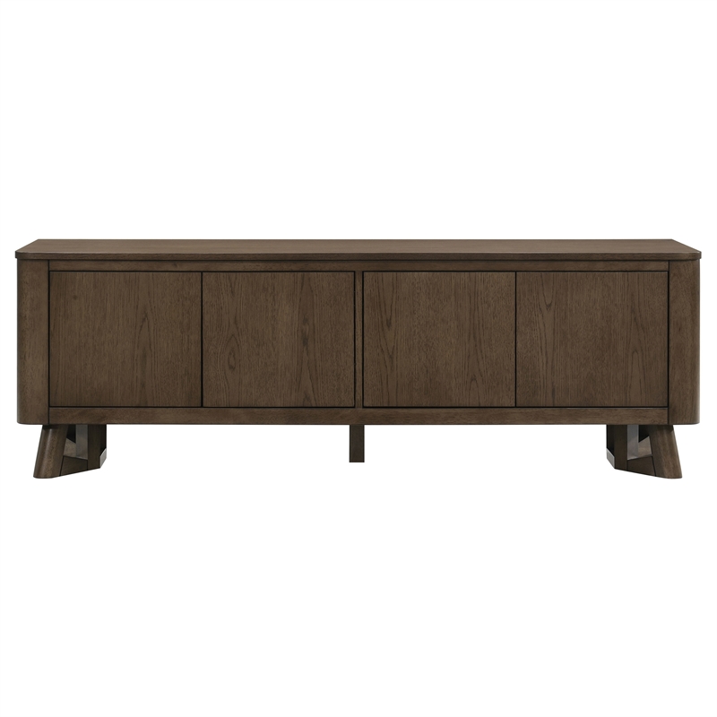 Pemberly Row 4-Door Wood TV Stand Media Console for TVs up to 75