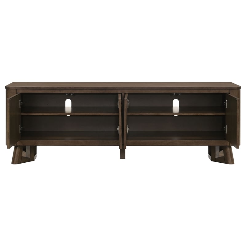 Pemberly Row 4-Door Wood TV Stand Media Console for TVs up to 75