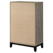 Pemberly Row 5-Drawer Transitional Wood Chest of Drawers in Light Taupe