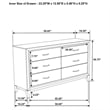 Pemberly Row 6-Drawer Transitional Wood Dresser Cabinet in Light Taupe
